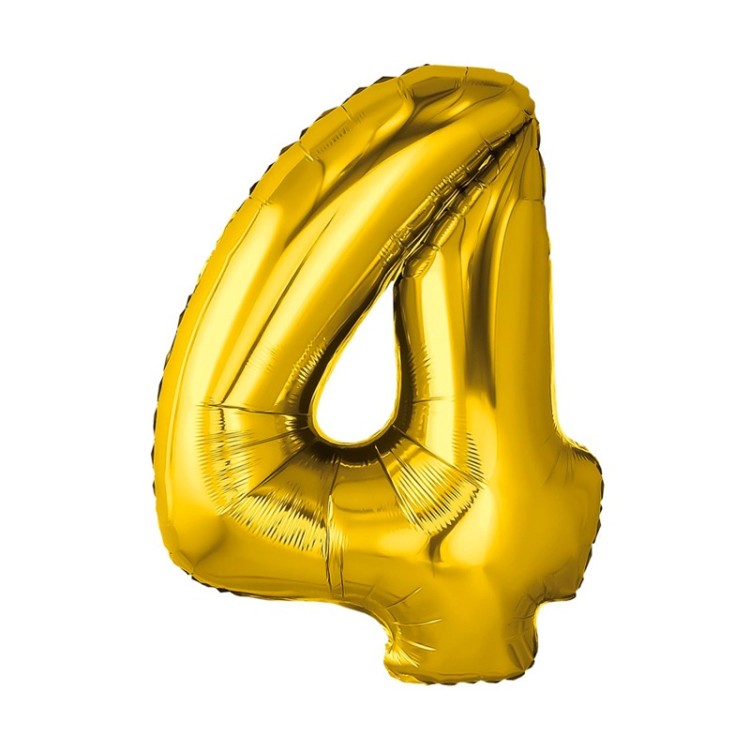 1207-3815 ЦИФРА 4 40" Металлик Gold 1207-3815 ЦИФРА 4 40" Металлик Gold