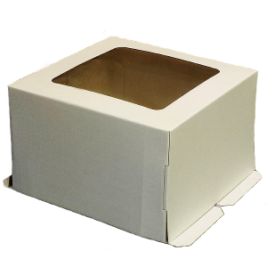 Г2 302 Коробка для торта 300*300*300 с окном бел/бел 1/25 Г2 302 Коробка для торта 300*300*300 с окном бел/бел 1/25