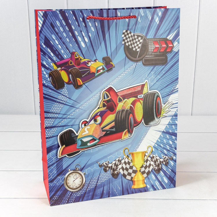 000317A Пакет подарочный с 3D аппликацией "Детский" (микс 317) 30*41,5*12 210г 1/20 1/80