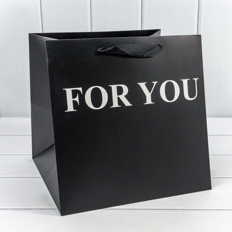 000179YQ/18 Пакет подарочный "For You" Чёрный 28*28*28 210г 1/10 1/100 000179YQ/18 Пакет подарочный "For You" Чёрный 28*28*28 210г 1/10 1/100